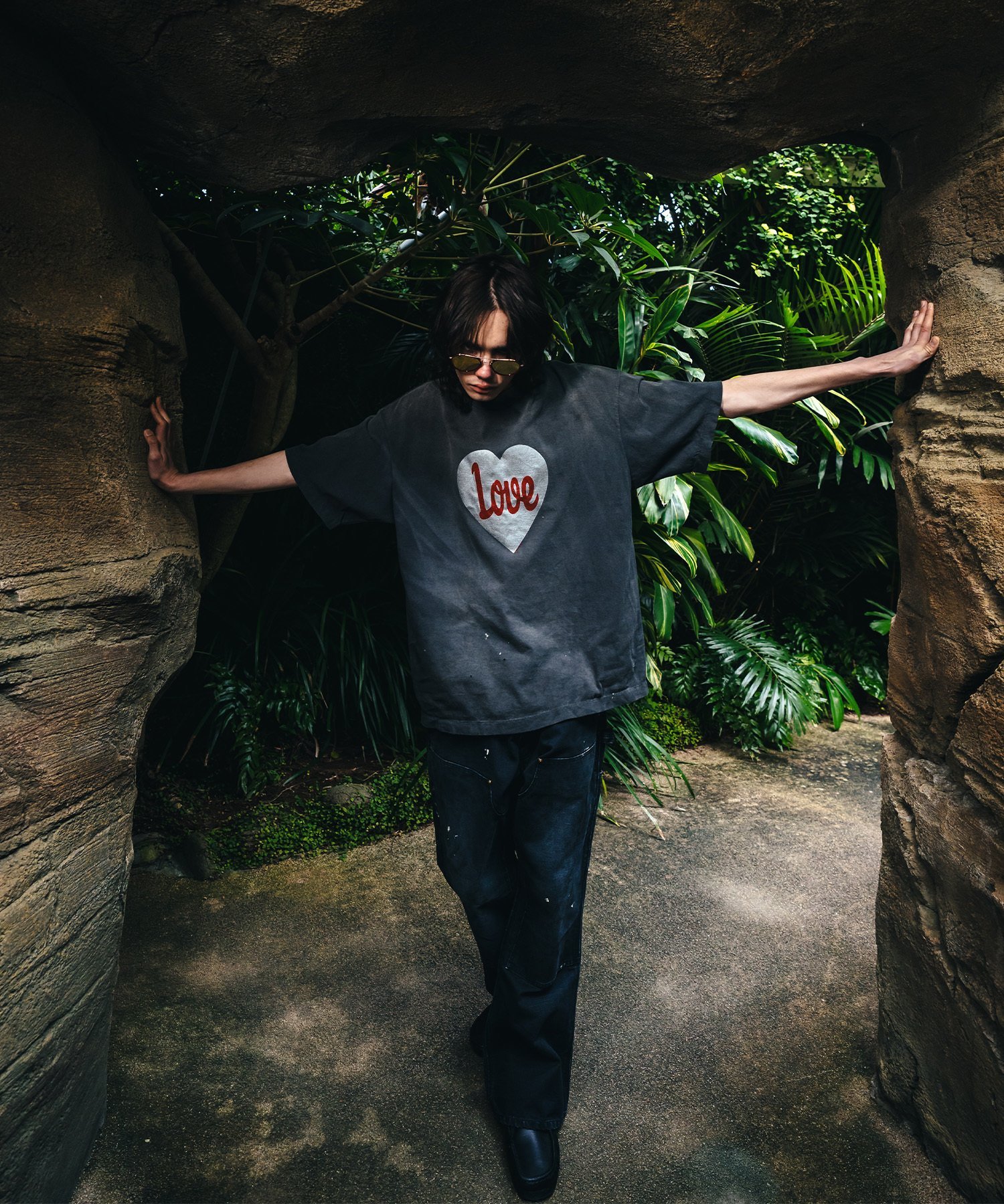 ROYAL FLASH｜SAINT MICHAEL/セントマイケル/HEART LOVE SS TEE BLACK