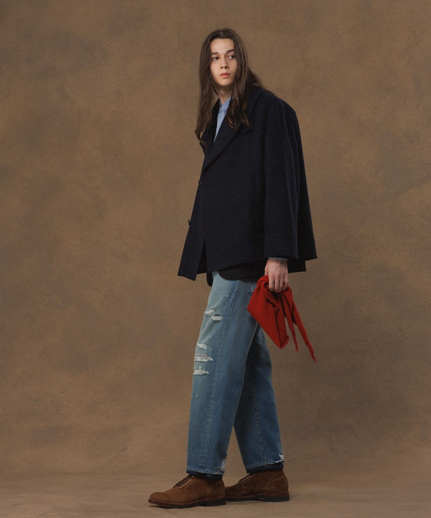 ADAM ET ROPE'｜ライトメルトン ピーコート ブルゾン / ユニセックス