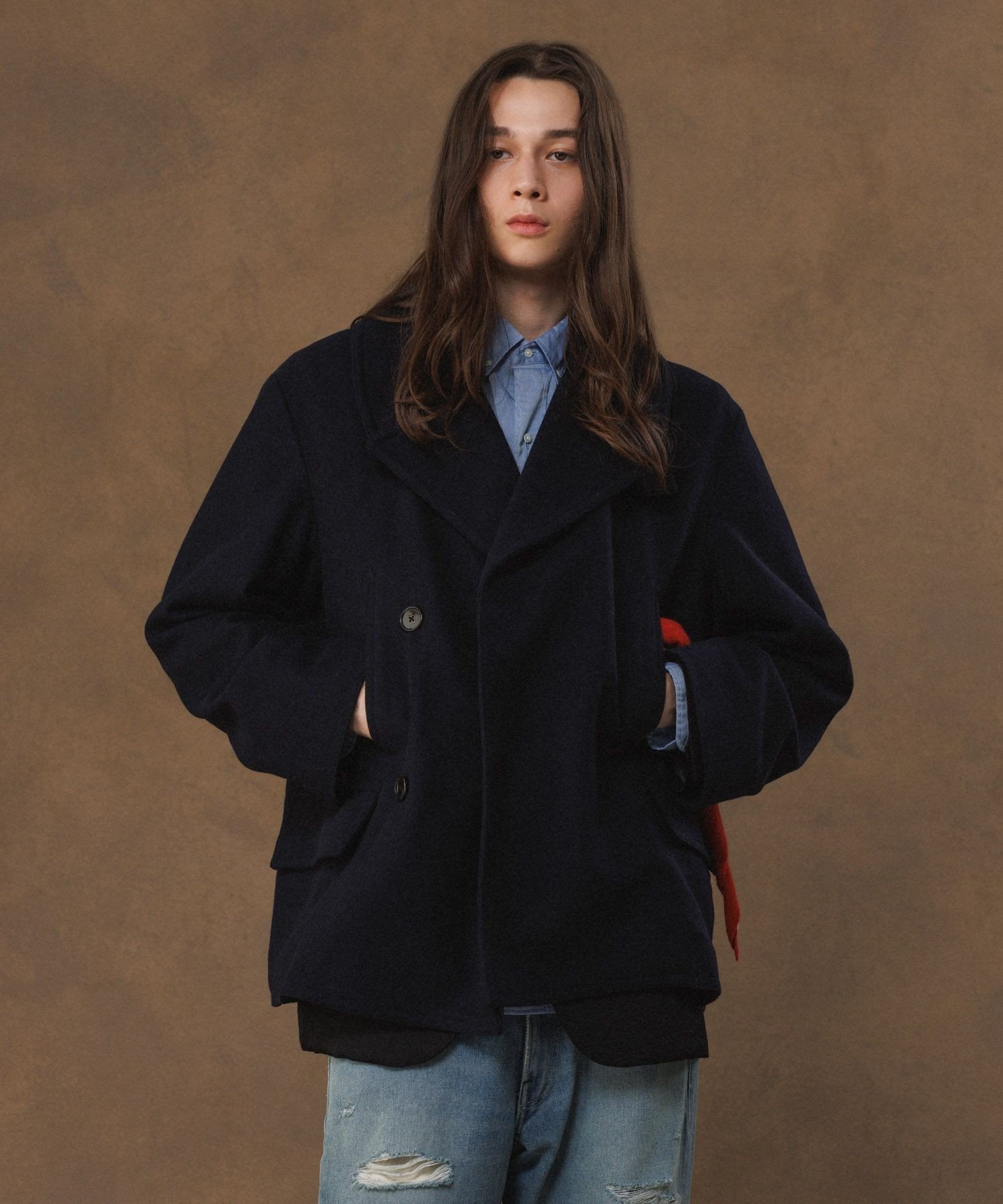 ADAM ET ROPE'｜ライトメルトン ピーコート ブルゾン / ユニセックス