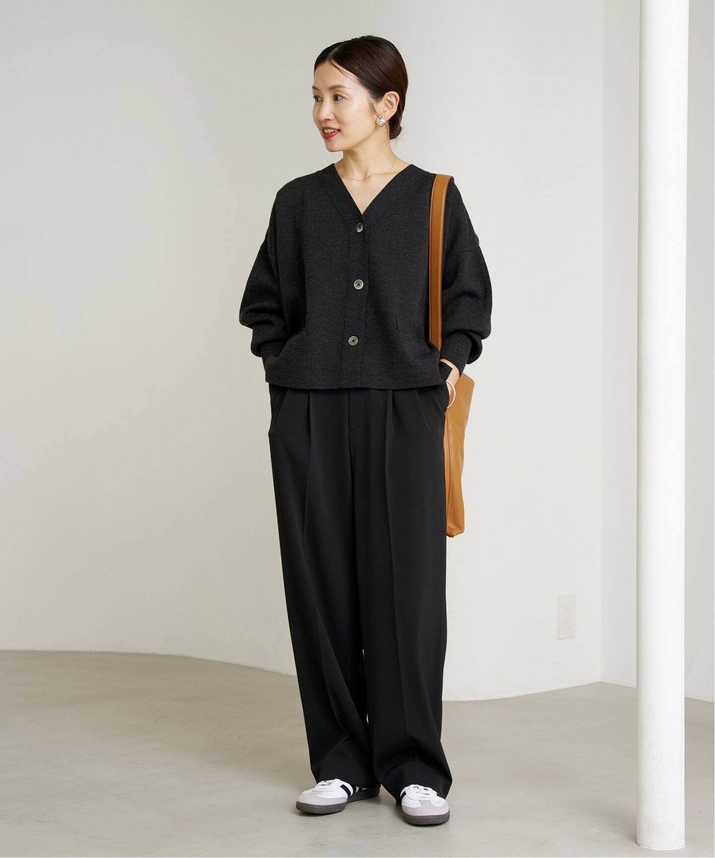 24SS イエナ サスペンダーツイルパンツ オールインワン XS ブラック 34