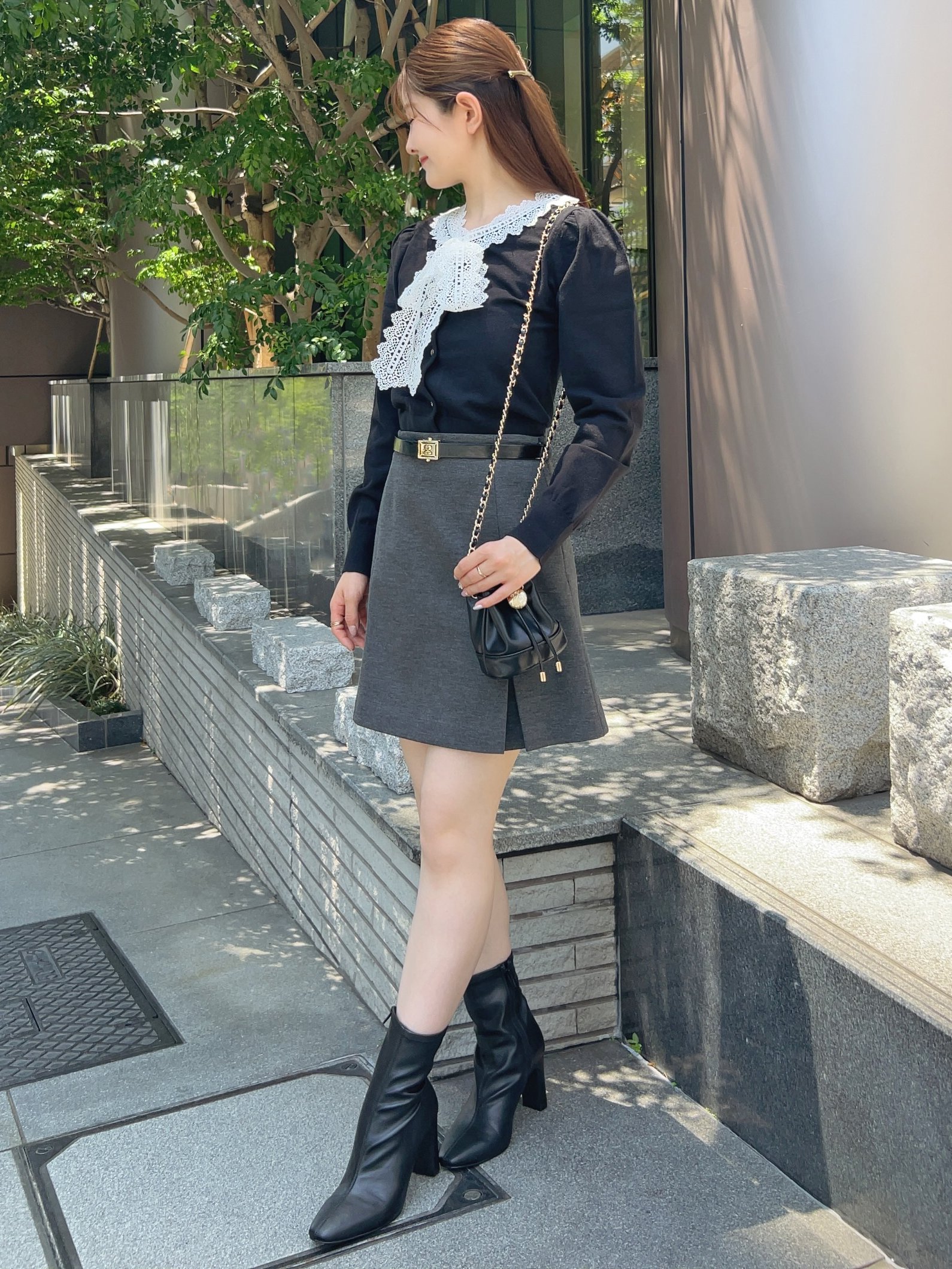 SNIDEL｜ベルト付きボックスミニスカショ | Rakuten Fashion(楽天