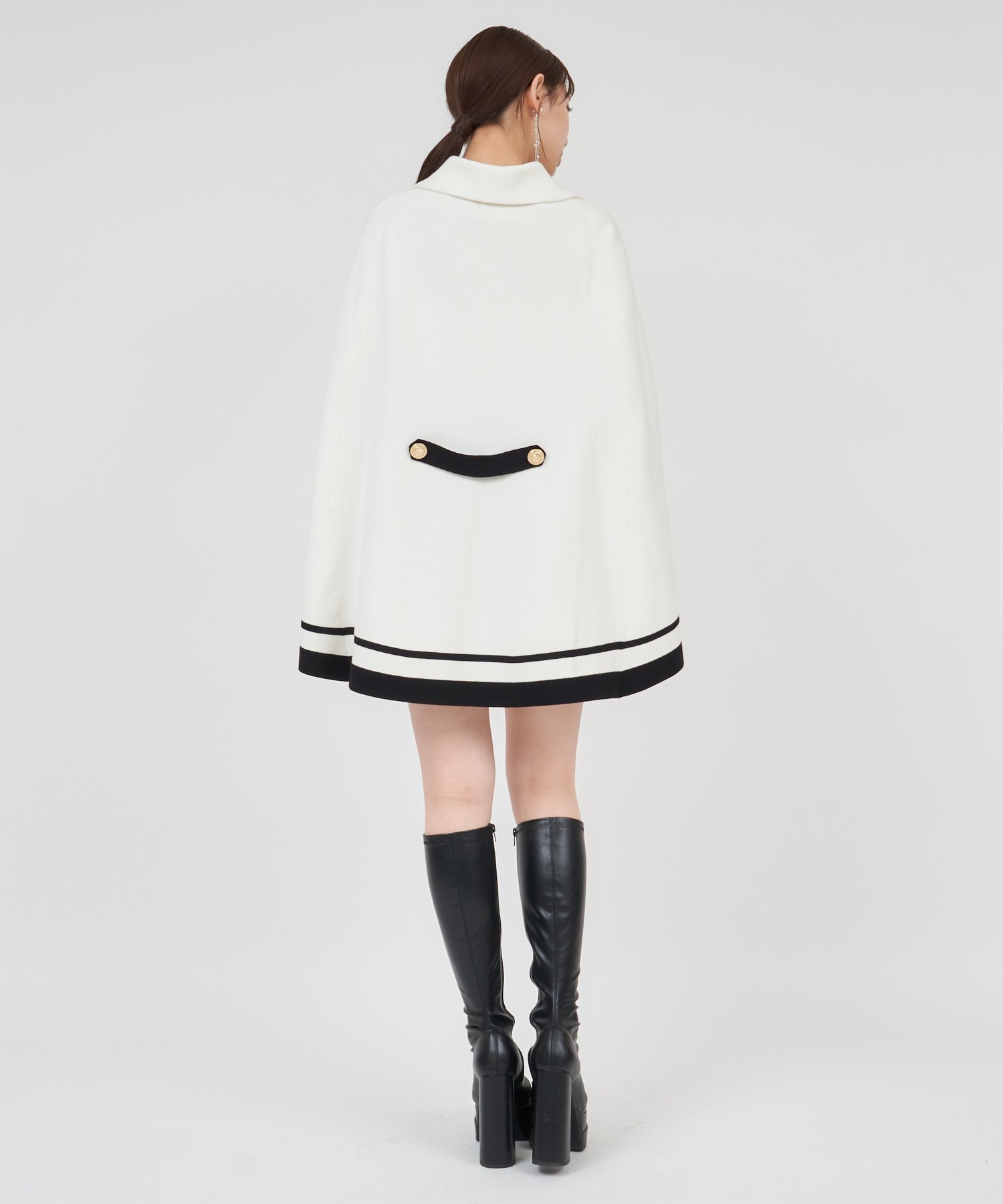 ROYAL PARTY｜配色ニットケープジャケット | Rakuten Fashion(楽天