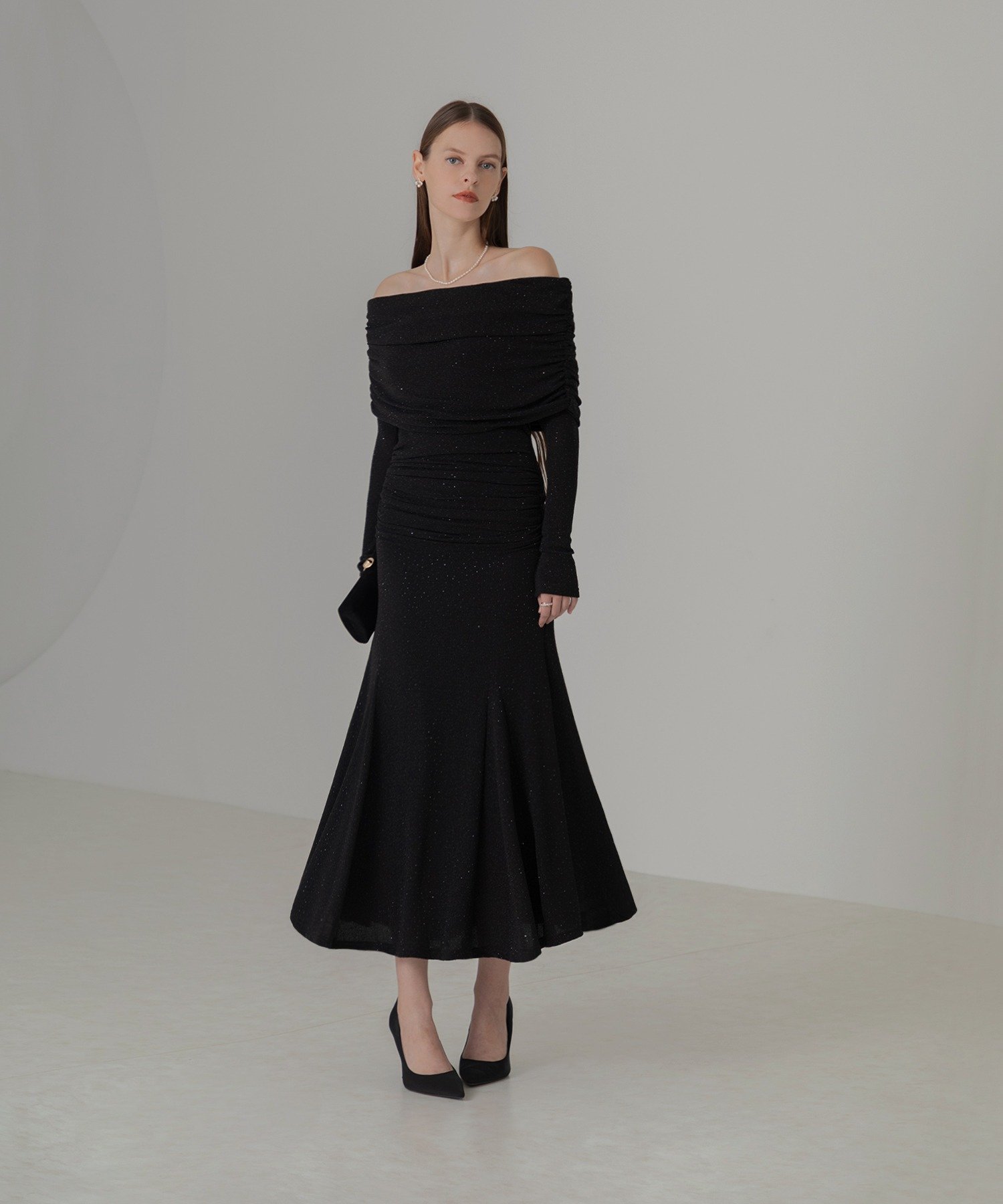 Leja｜LEJA-ストーンオフショルダーアームカバー付き2WAYマーメイド