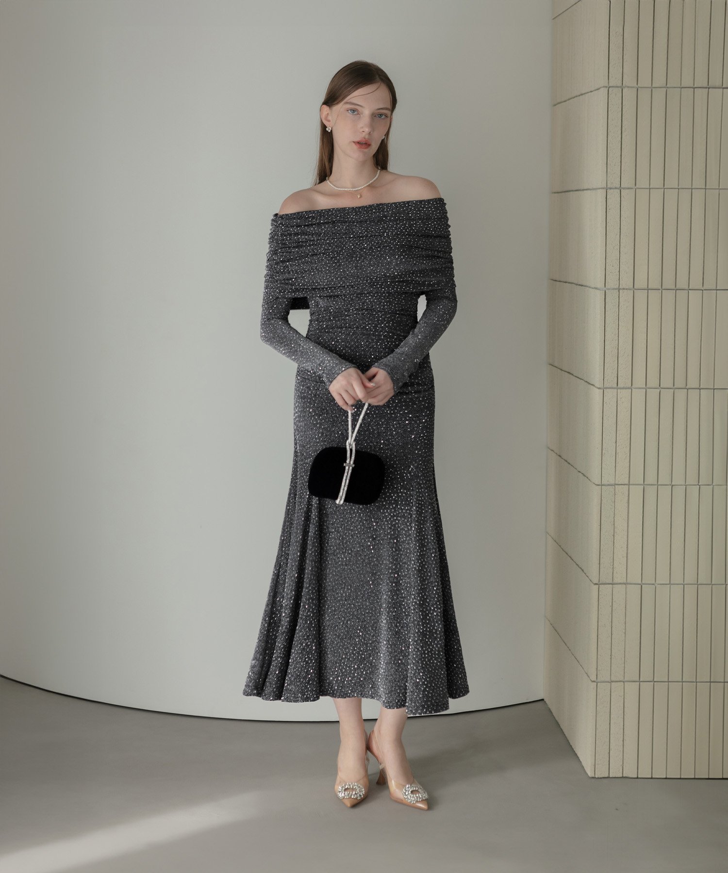 Leja｜LEJA-ストーンオフショルダーアームカバー付き2WAYマーメイド