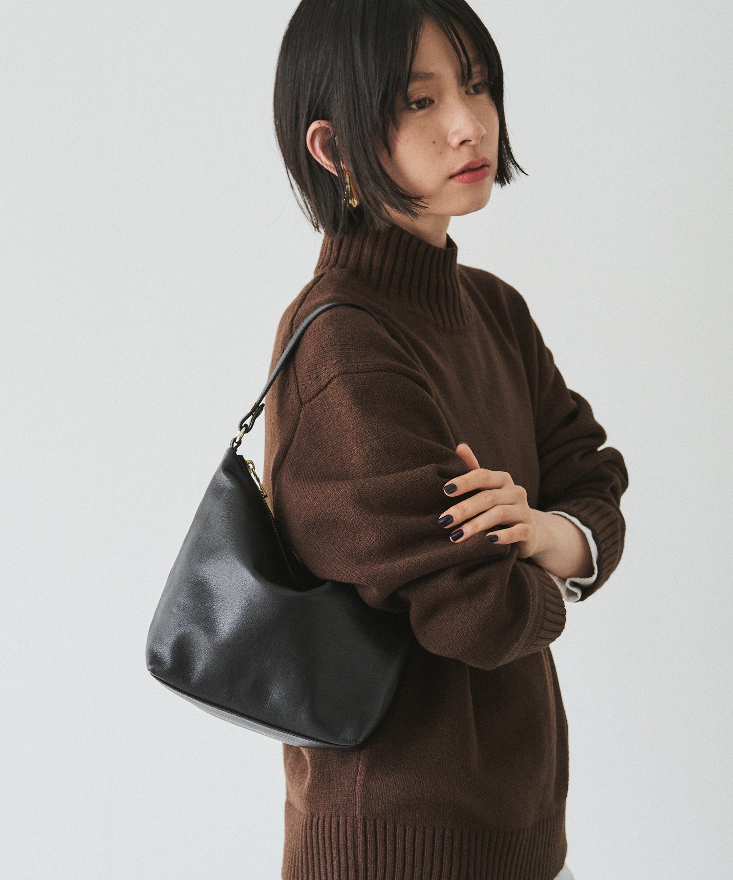 russet｜《3/4~価格改定》ソフトレザーシンプルショルダーバッグ