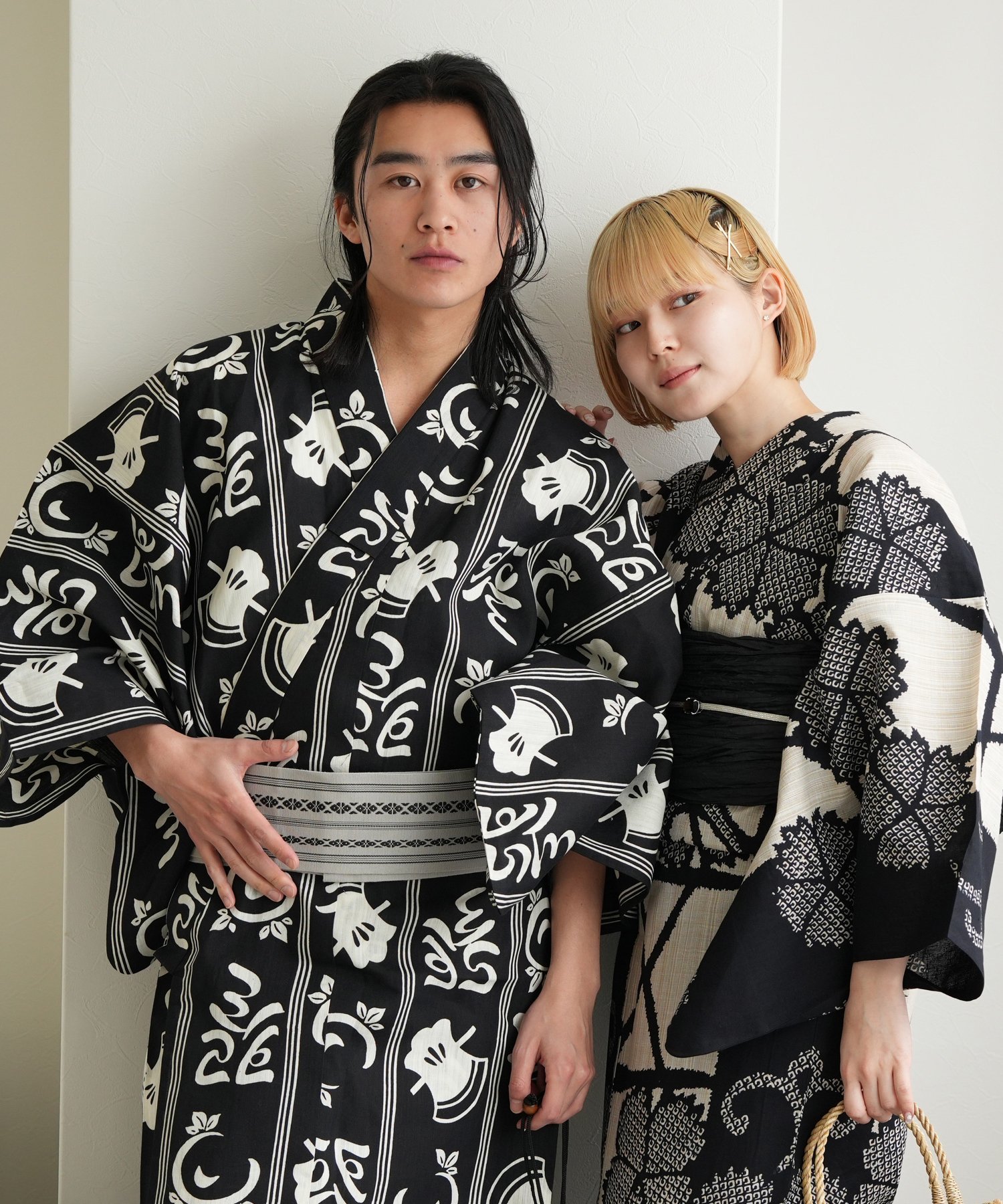 utatane｜utatane*注染工房 メンズ 浴衣3点セット 斧琴菊(よきこときく