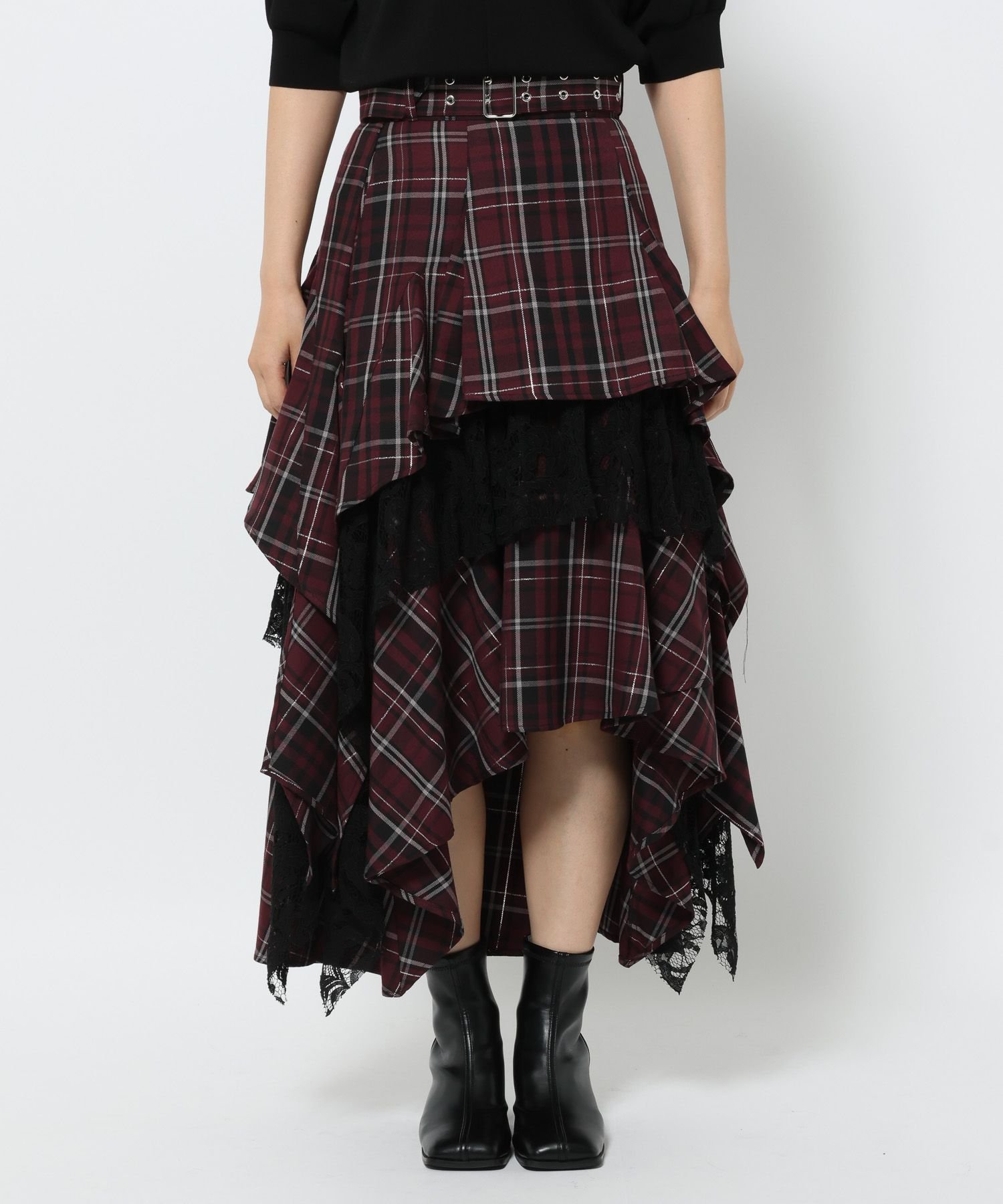 HARE｜タータンチェックティアードスカート | Rakuten Fashion(楽天