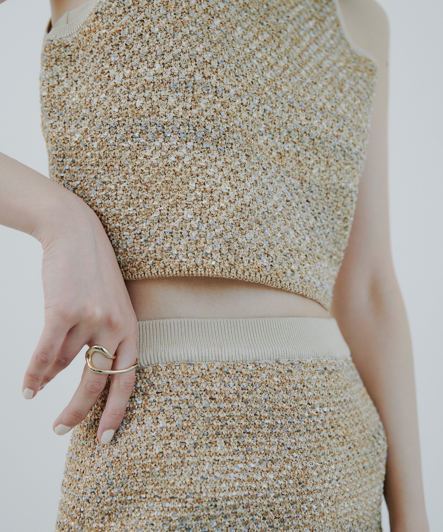 anuans｜ニットツイードタンクトップ | Rakuten Fashion(楽天