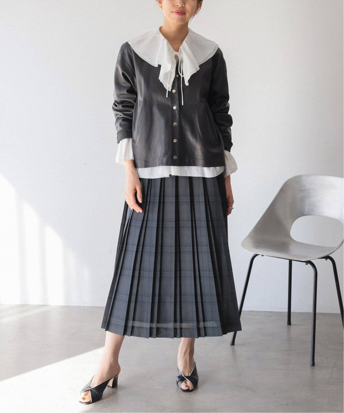 IENA｜シアーチェックプリーツスカート | Rakuten Fashion(楽天