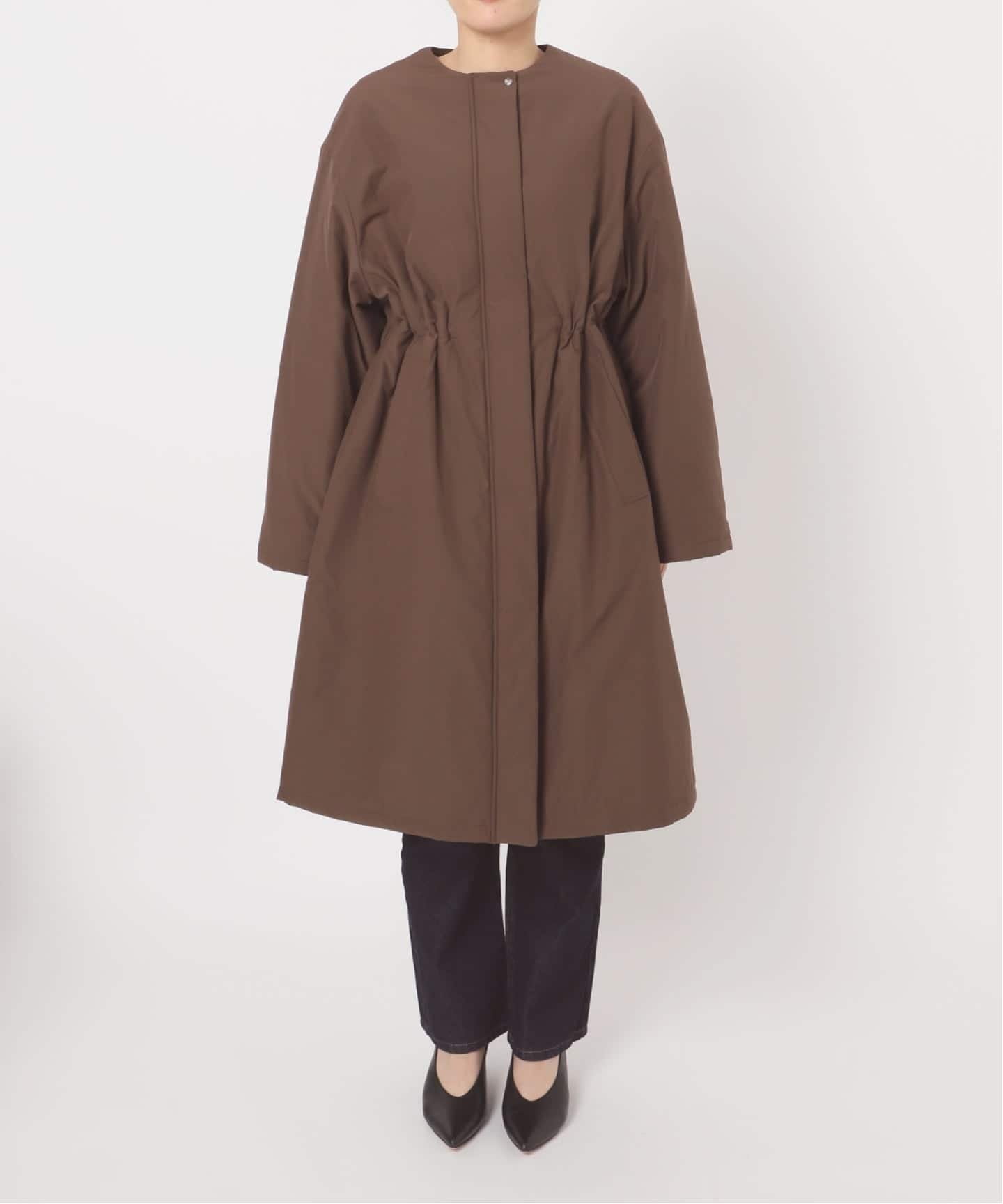 SLOBE IENA｜《ストール付き/WEB限定》中綿ストール付きノーカラー