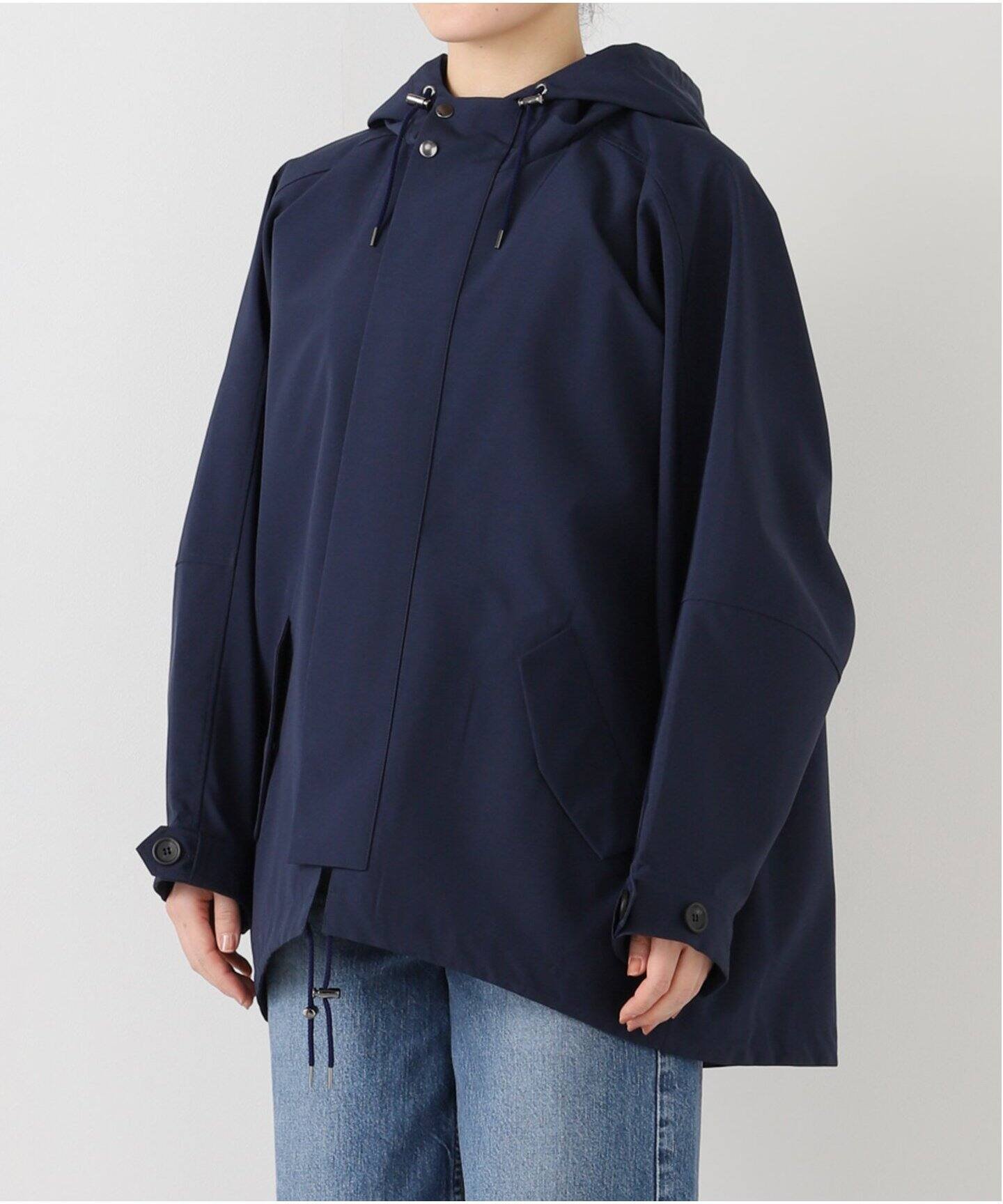 VACHEMENT アノラックコート 撥水 ドルマンスリーブ ハーフジップ