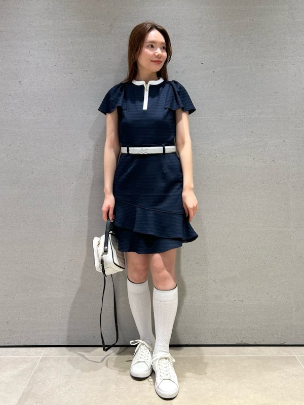 CELFORD｜【CELFORD GOLF】ストレッチレース袖フレアワンピース