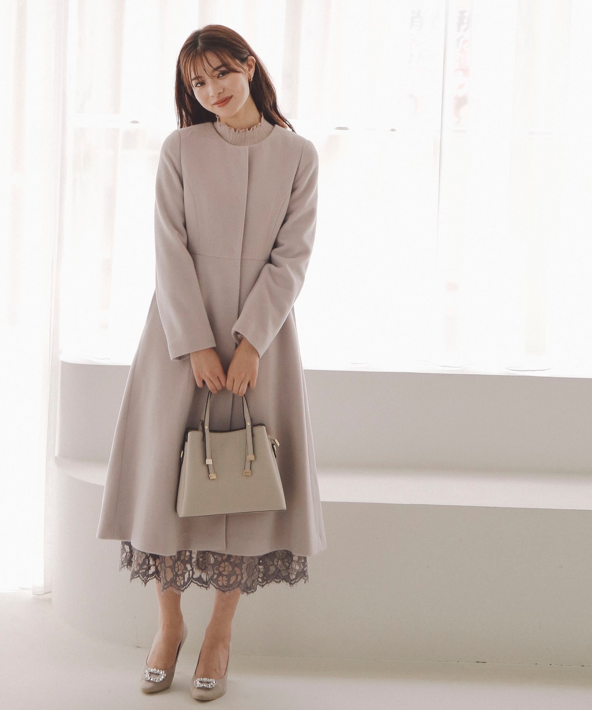 PROPORTION BODY DRESSING｜ノーカラーフレアコート | Rakuten Fashion
