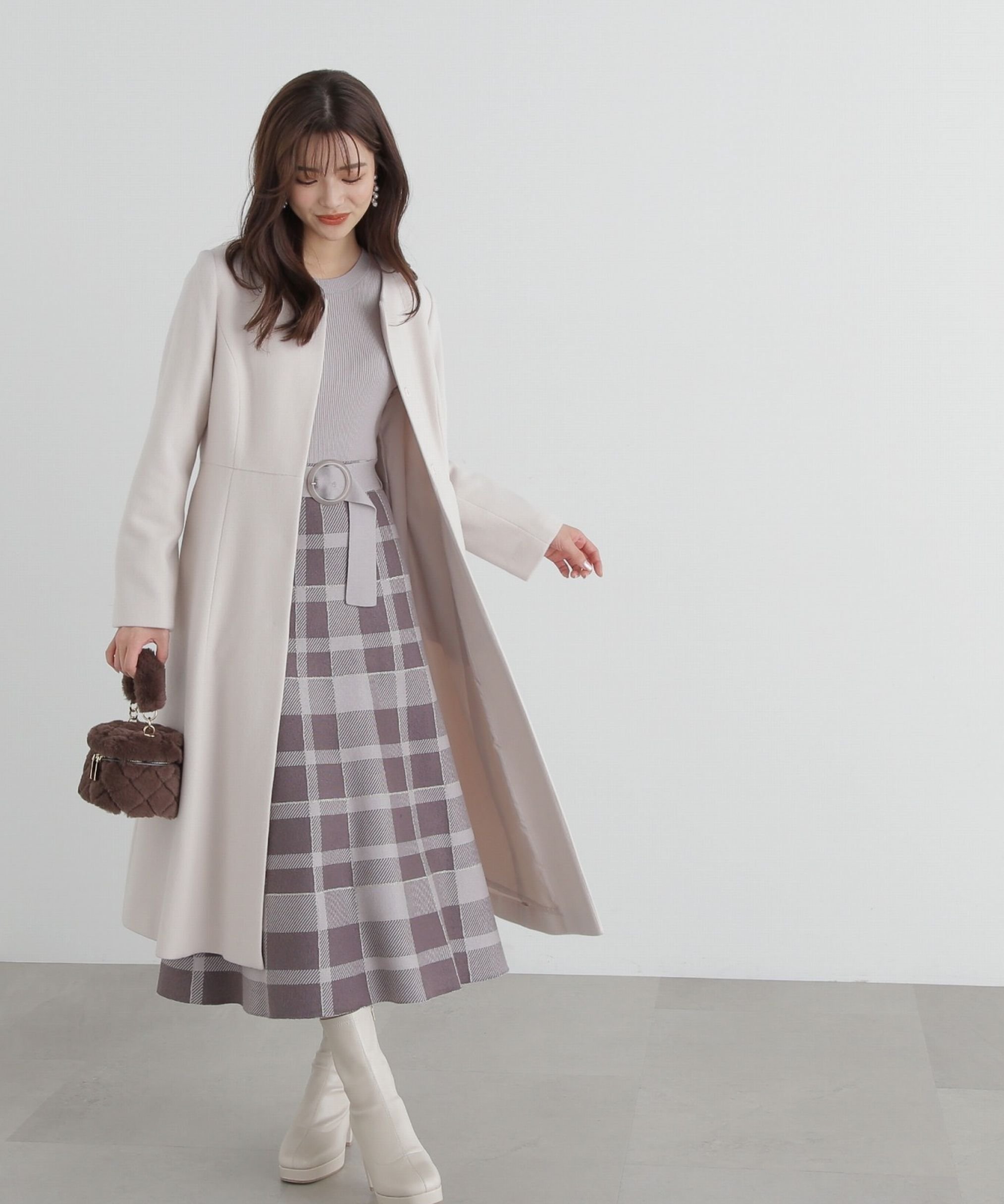 PROPORTION BODY DRESSING｜ノーカラーフレアコート | Rakuten Fashion