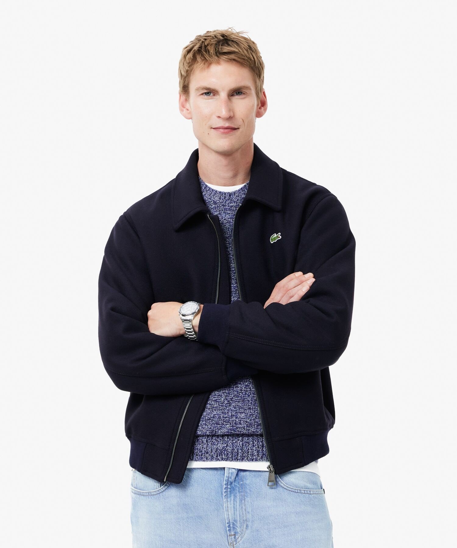 LACOSTE｜裏地キルティング 中綿 ウールアビエイタージャケット