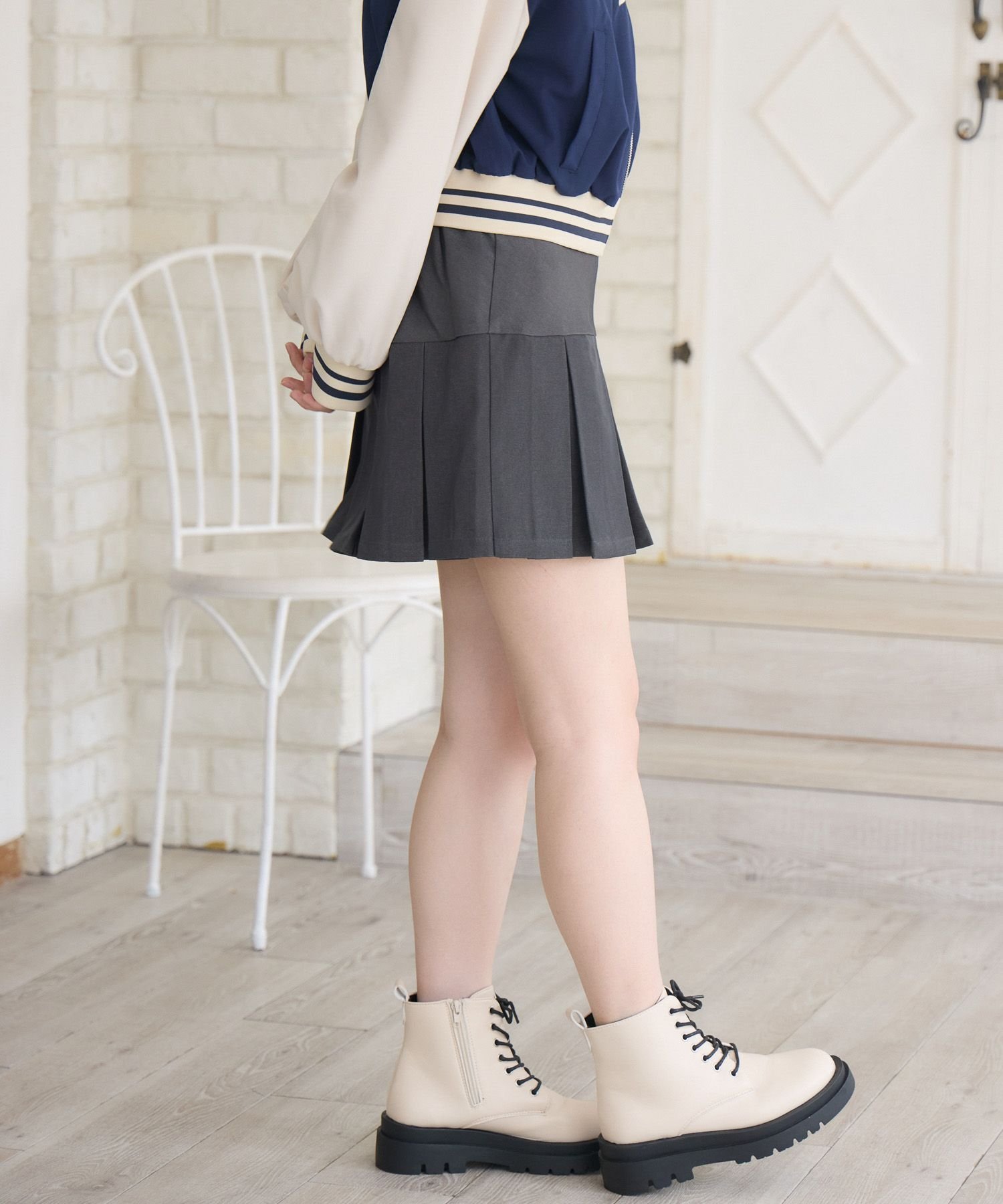 RETRO GIRL｜切替ボックスプリーツミニSK | Rakuten Fashion(楽天