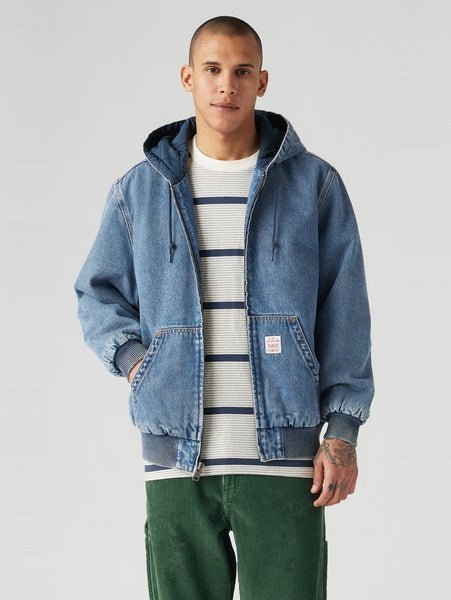 Levi's｜WORKWEAR POTRERO デニム フーディー ミディアムインディゴ