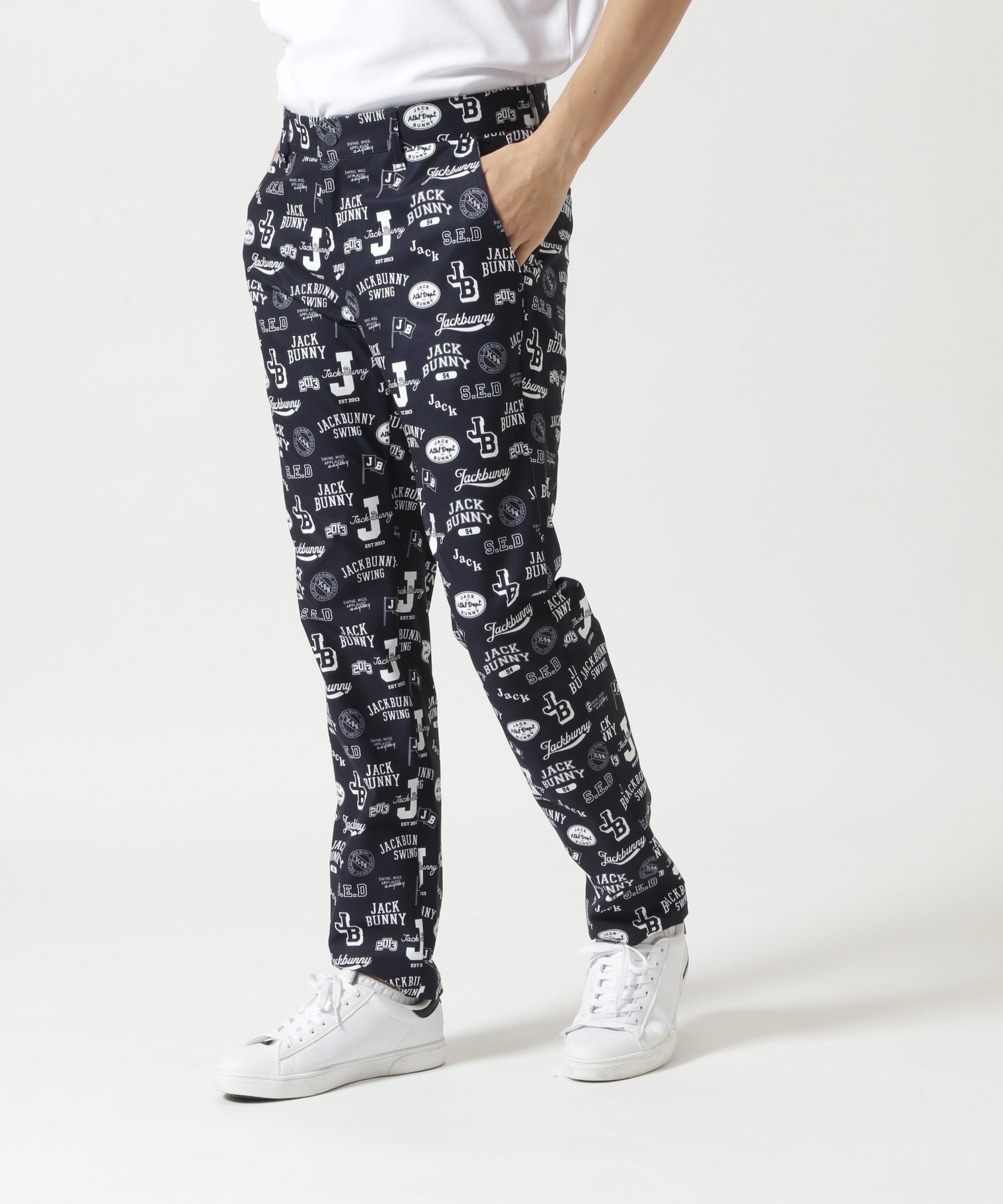 Jack Bunny!!｜PEストレッチロゴプリントロングパンツ | Rakuten
