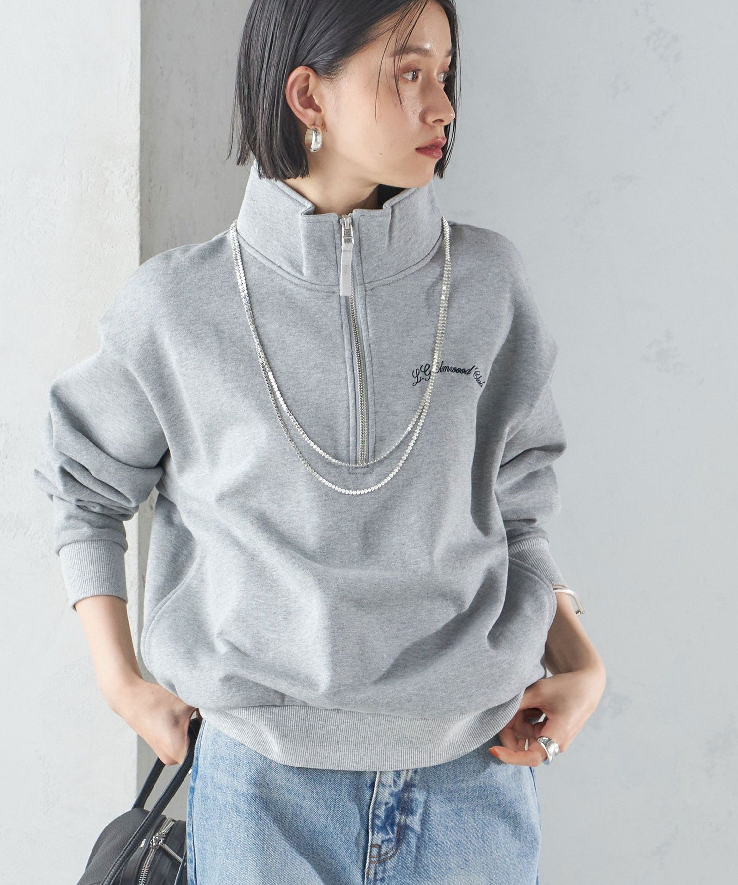 SHIPS｜【SHIPS別注】LOGAN KNITTING MILLS: ハーフ ジップ プル