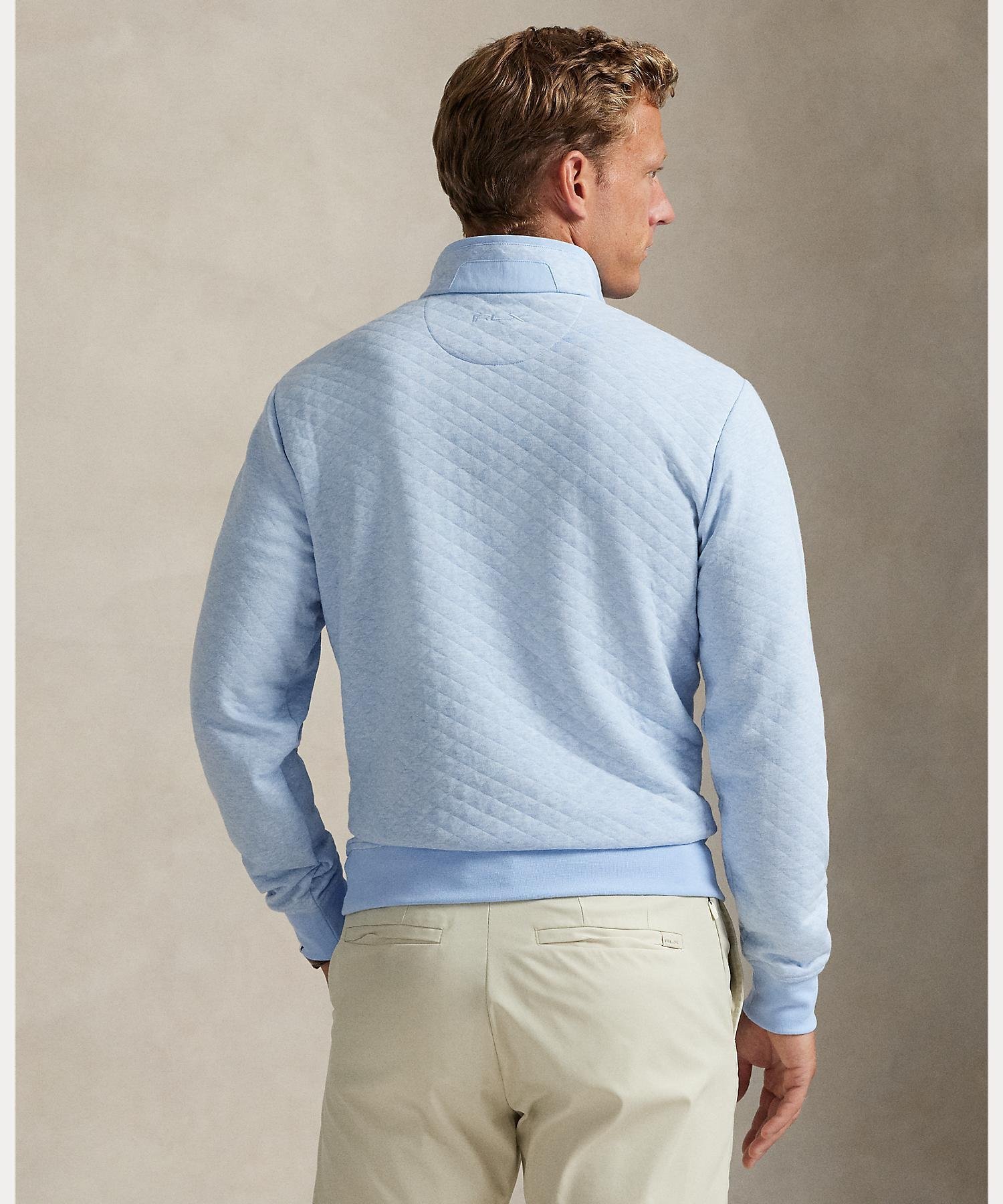 RALPH LAUREN｜(RLX)キルテッド ダブルニット モックネック スウェット