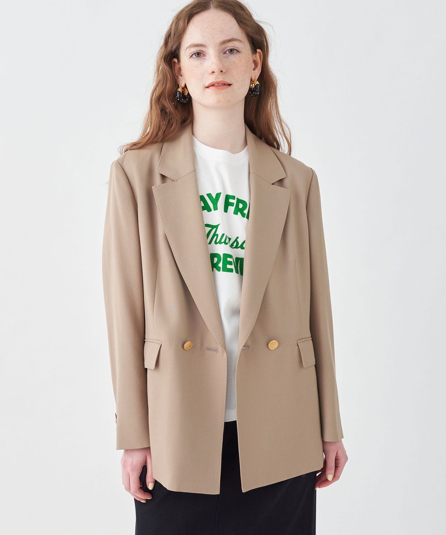 TOMORROWLAND｜ウールギャバジン ダブルブレストジャケット | Rakuten