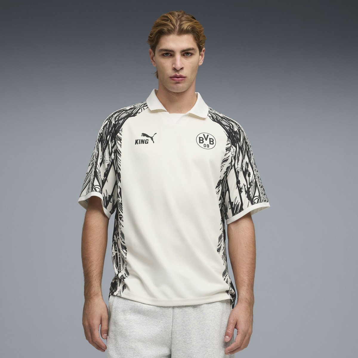 PUMA｜メンズ ボルシア ドルトムント キング レトロ 半袖 シャツ