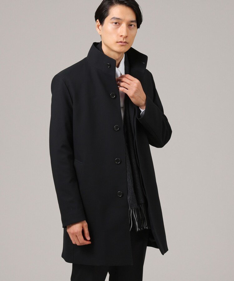 TAKEO KIKUCHI｜【ダウンライナー付】メランジ スタンドカラー コート