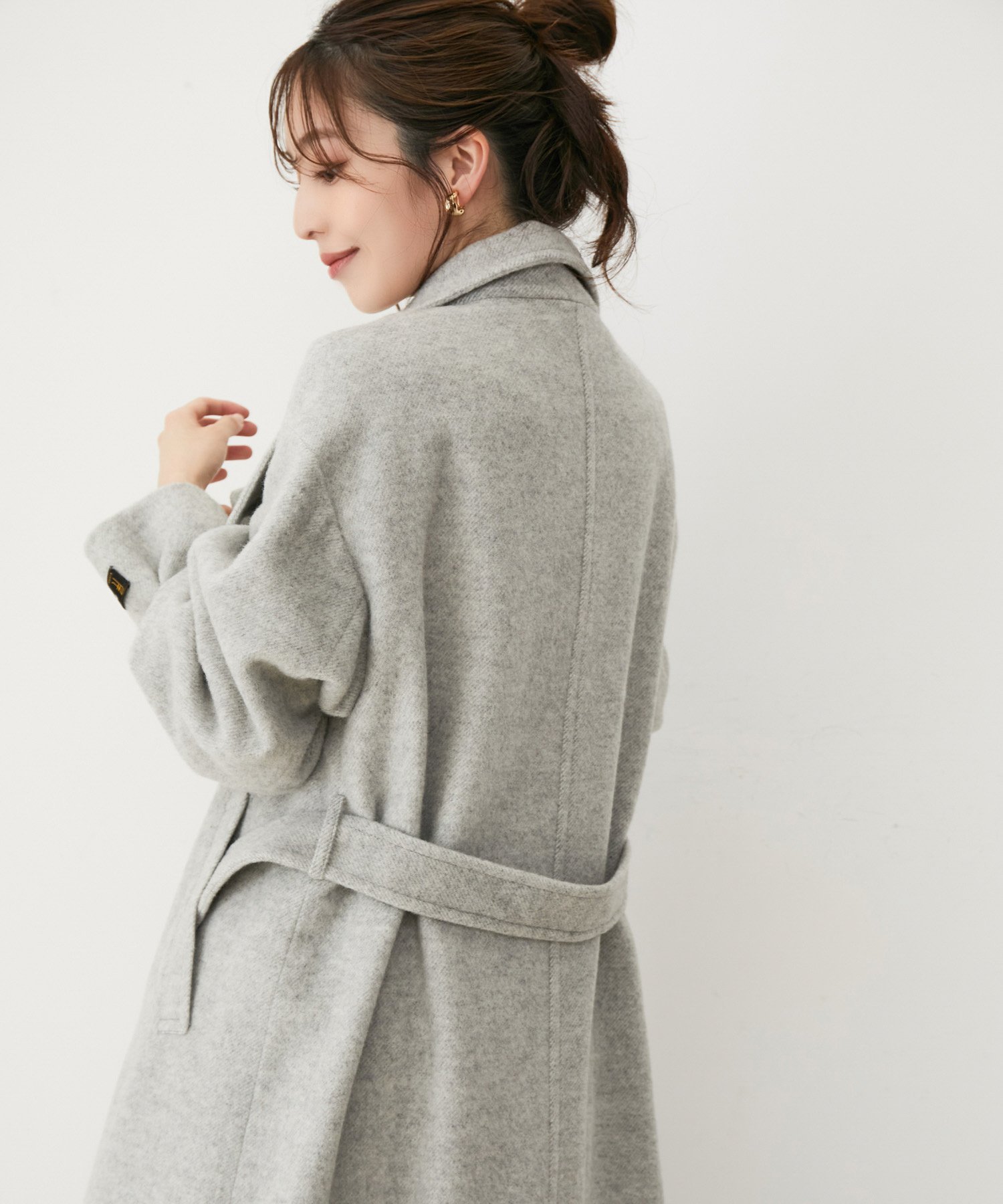 VIS｜【静電気防止】2WAY毛混シャギーロングコート | Rakuten Fashion