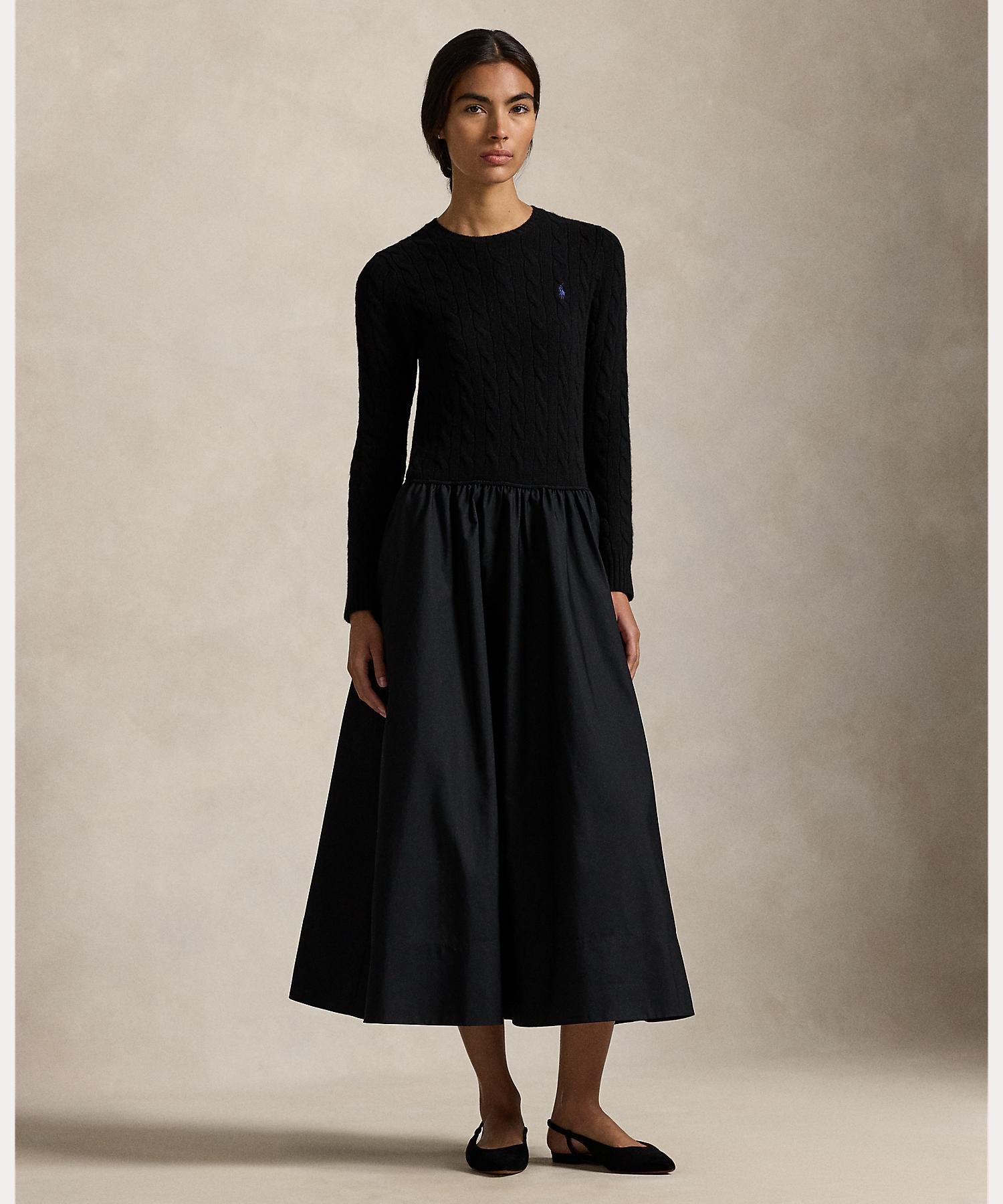 RALPH LAUREN｜ハイブリッド ケーブル セーター ドレス | Rakuten
