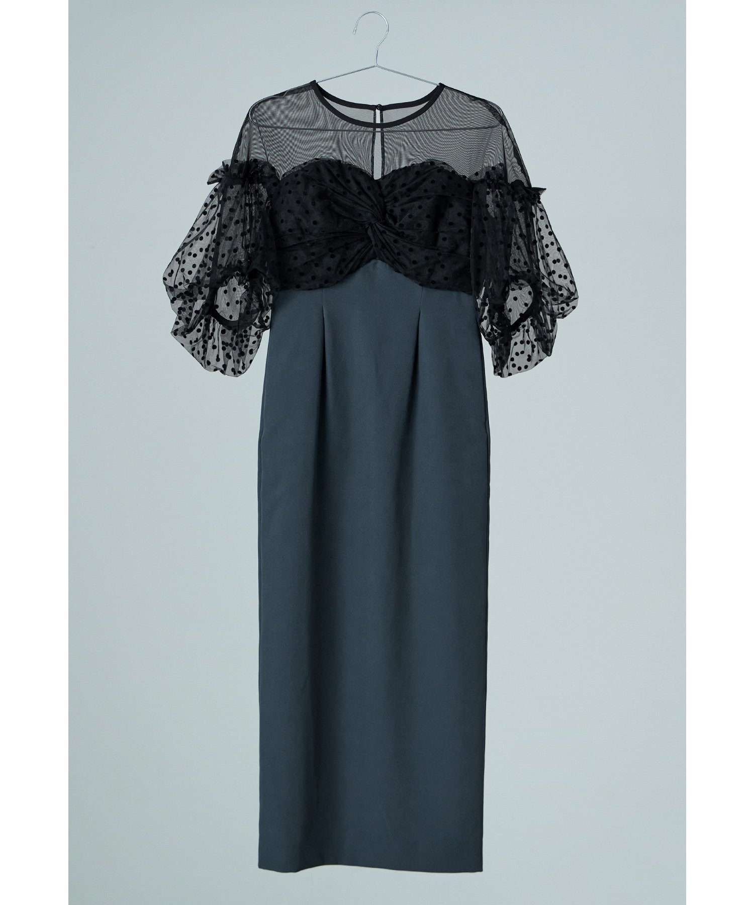 bflat｜フロッキードットワンピース パーティードレス オケージョン