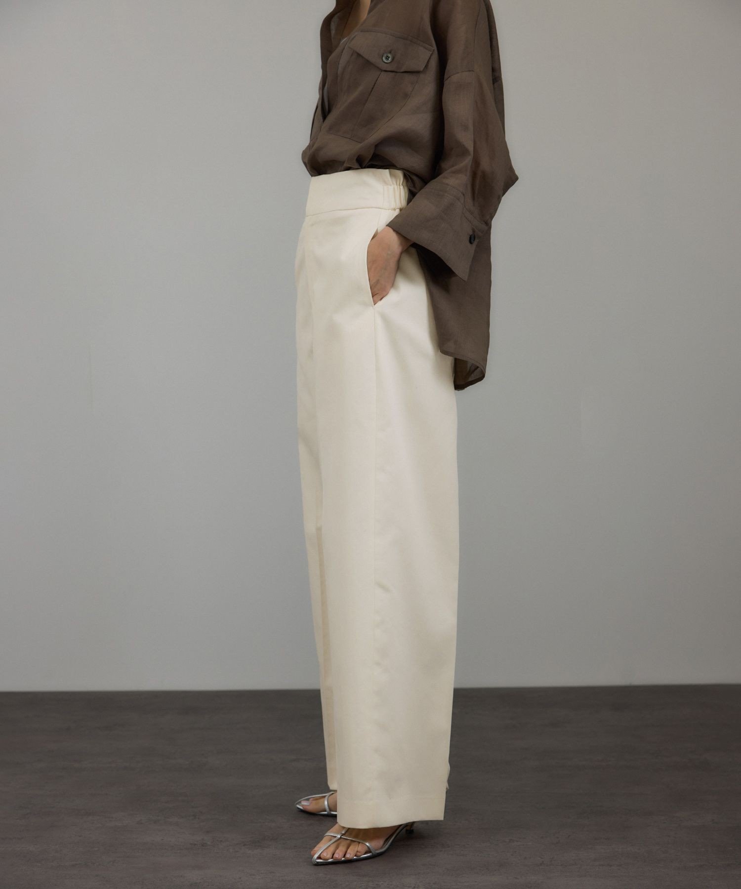 1930-40's Crepier ソルト&ペッパー コットン・パンツ SALON adam et