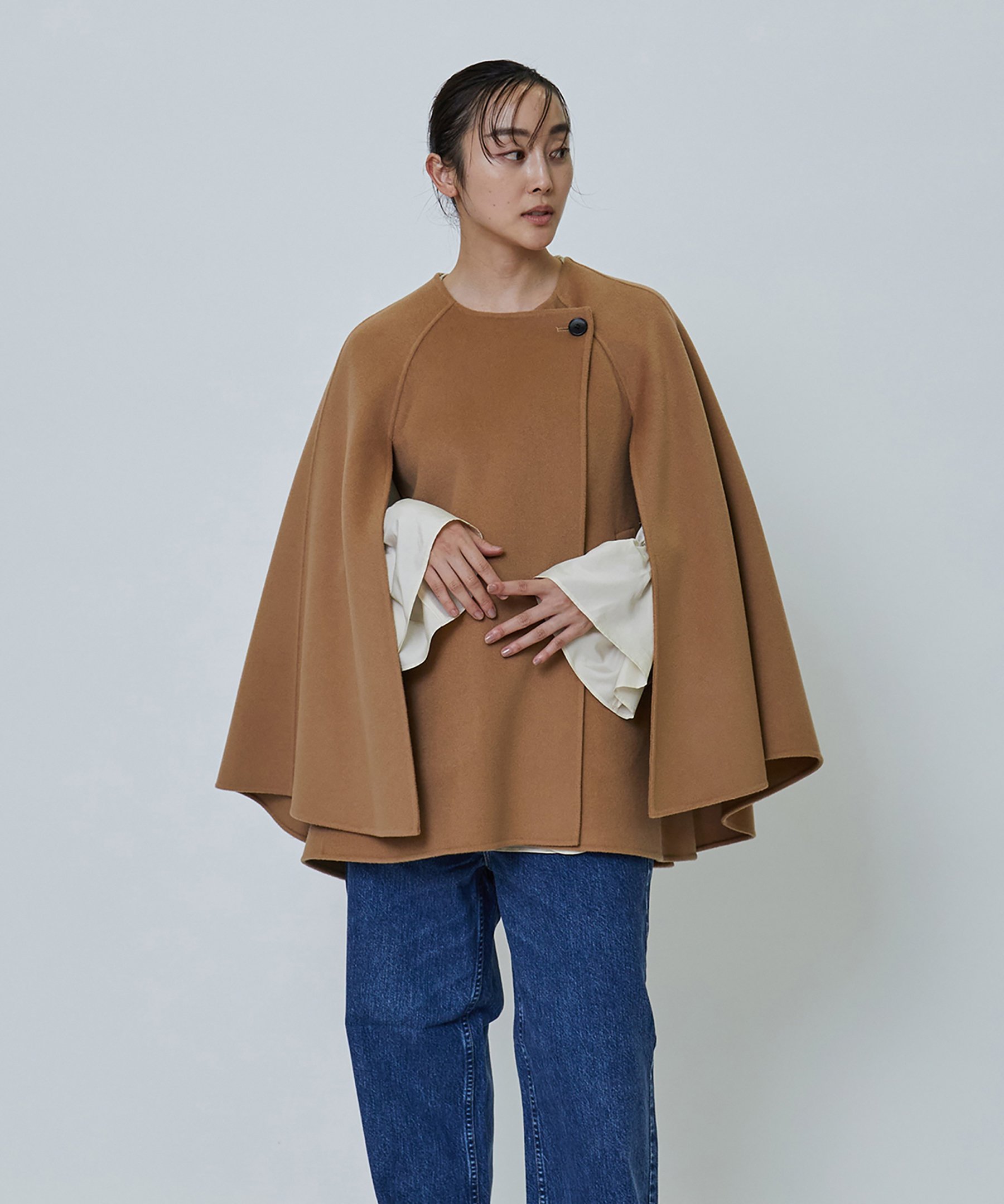 SALE／50%OFF】1er Arrondissement ダブルビーバーケープコート