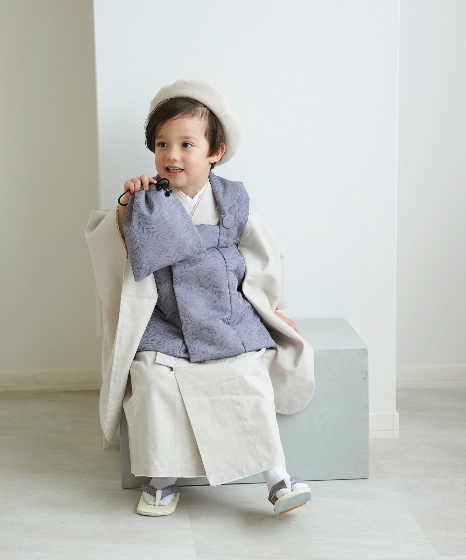 utatane｜ひよこ商店 七五三 3歳 被布コート 着物 セット 男の子 三歳