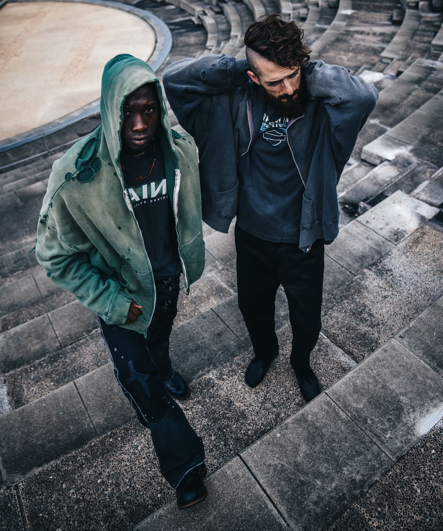 ROYAL FLASH｜SAINT MICHAEL/セントマイケル/HOODIE/DBL-FC ZIP/GREEN