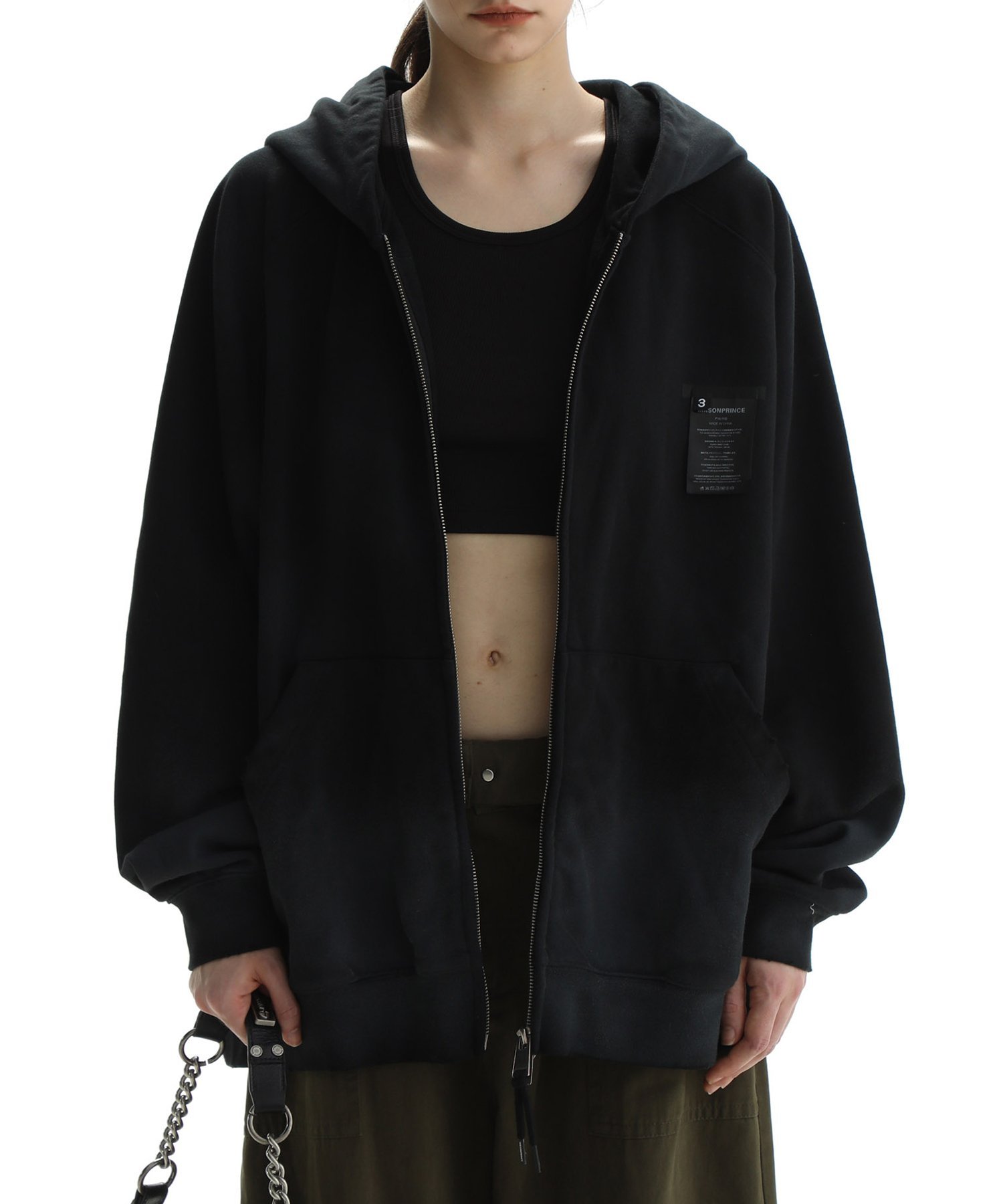 chuclla｜品質タグプリント ダブルZIPパーカー WY6216【MASONPRINCE