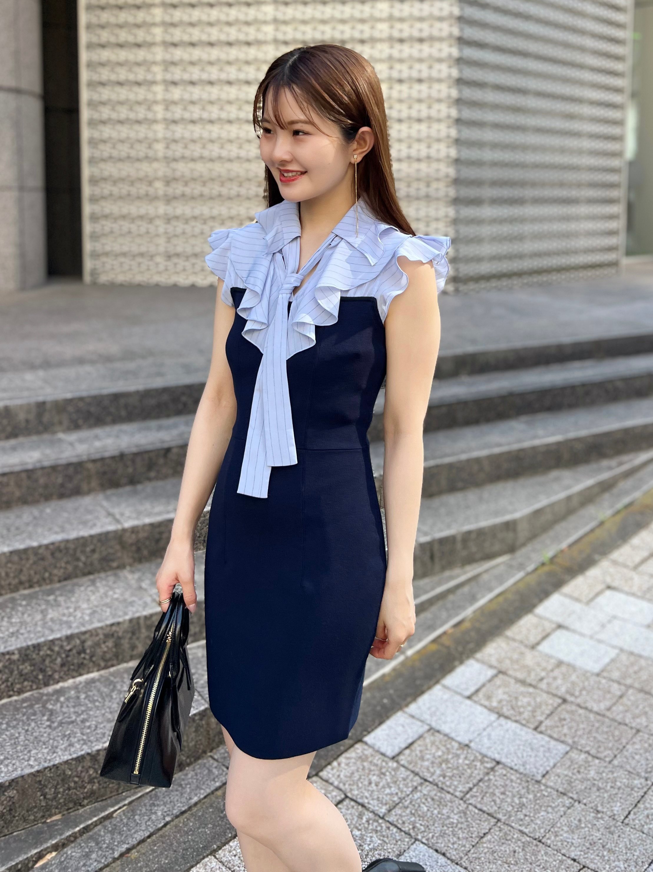 SNIDEL｜Sustainableフリルカラードッキングミニワンピース | Rakuten