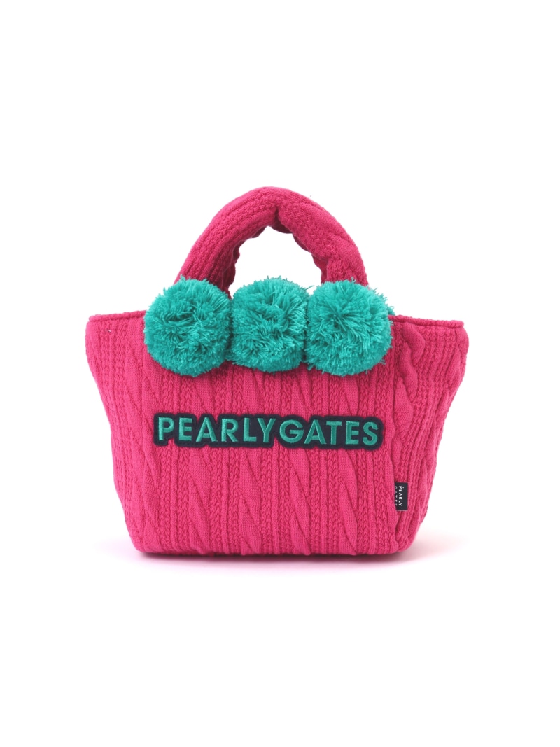 新品 PEARLY GATES ケーブルニット梵天付き カートバッグ Ⓗ 新品