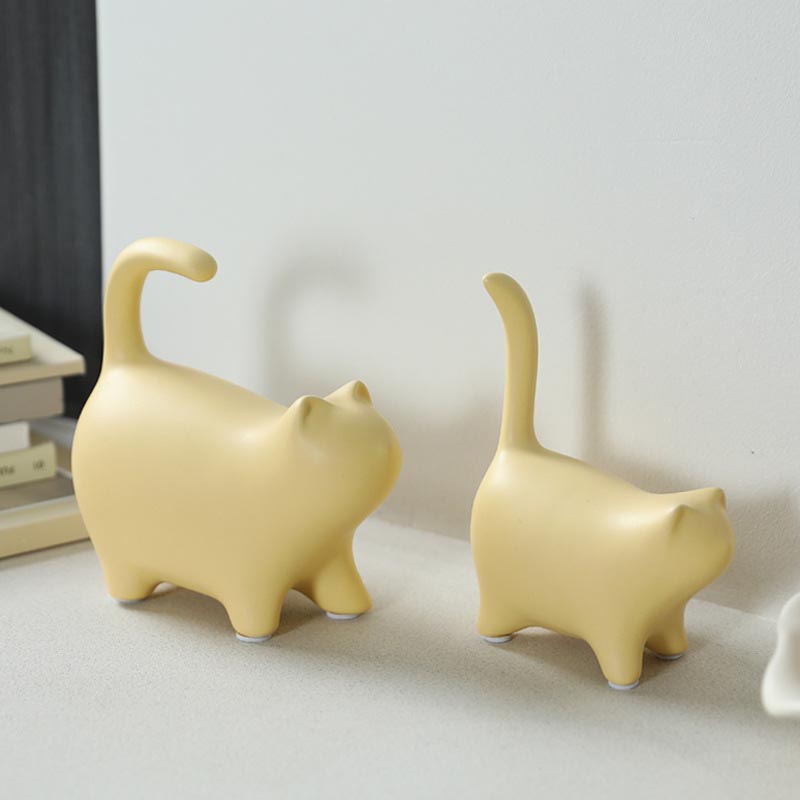 楽天市場】猫の置物 猫 ねこ 置物 招き猫 セラミック インテリア