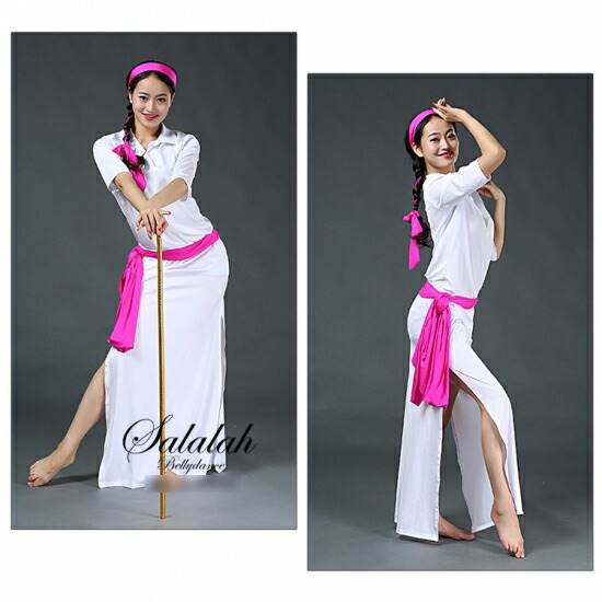 楽天市場】サイーディドレス ホワイト3点セット ベリーダンス 衣装