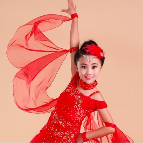 楽天市場】子供 社交ダンス衣装 ドレス キッズ ワンピース 女の子 白