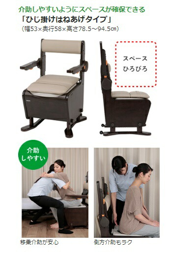 楽天市場】(パナソニック) 家具調トイレ 座楽 ひじ掛けはねあげ PN