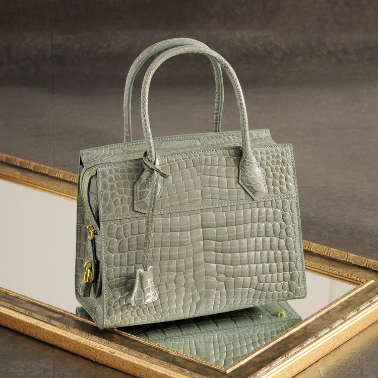 楽天市場】【5%オフクーポン】クロコダイル ハンドバッグ シャイニング