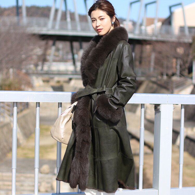 楽天市場】ラビット ダブルフェイス ロングコート フォックス