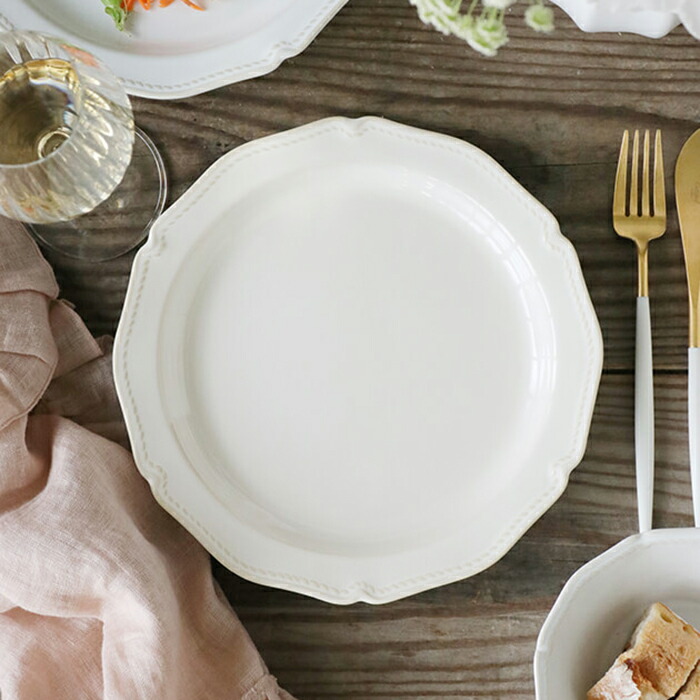 楽天市場】プレートLien L オフホワイト24cm // 陶器 お皿 日本製 和