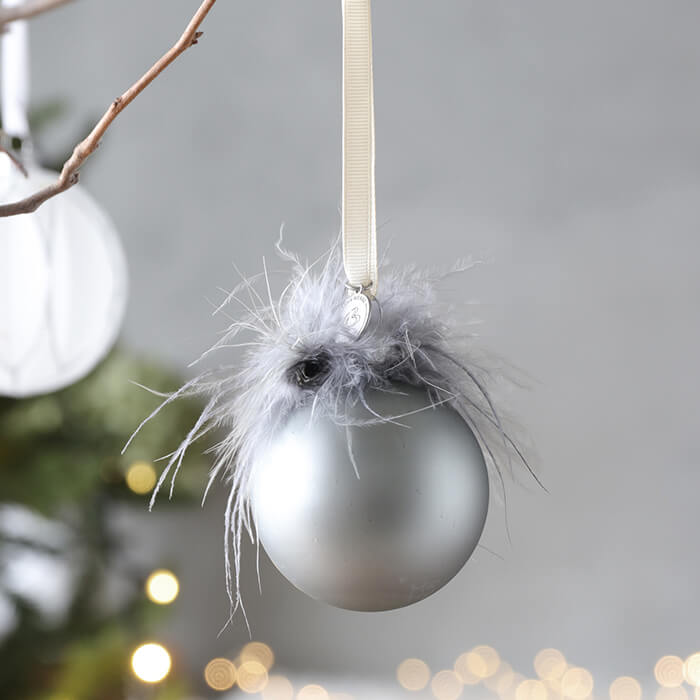 楽天市場】ガラスオーナメント Noria グレー 7cm Lene Bjerre