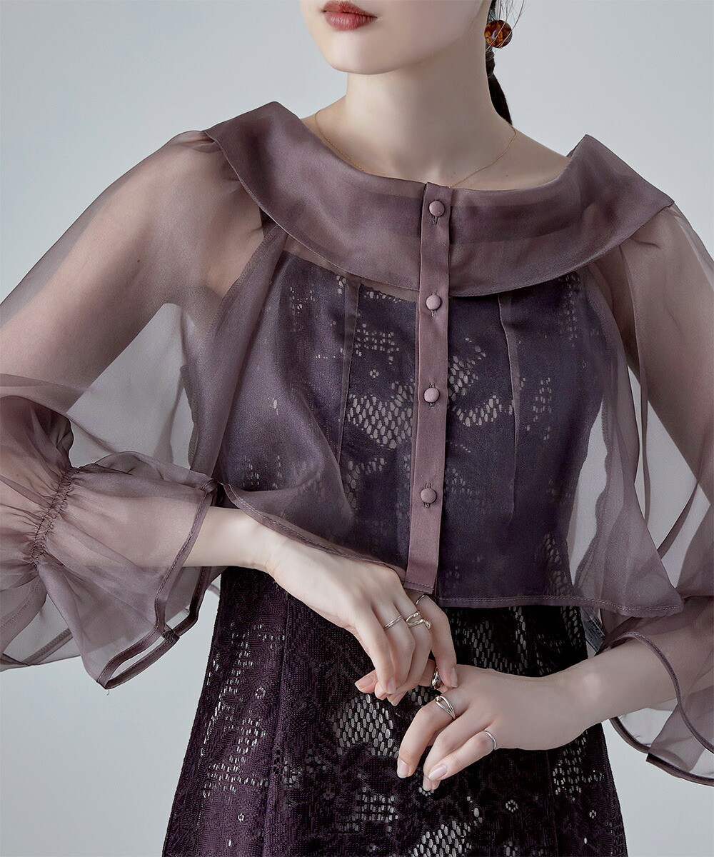 楽天市場】シアーブラウス&マーメイドキャミソール セット ドレス 結婚