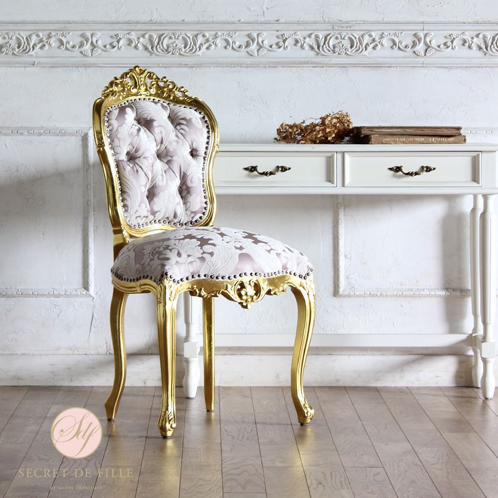 SALE〜【猫脚☆アームチェア】ダマスク柄✦開運風水✦ロココ調大椅子