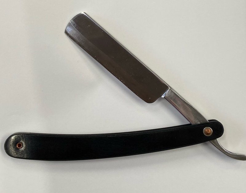 楽天市場】二唐 西洋剃刀ニカラ カミソリFR004BLK西洋かみそり 鍛造