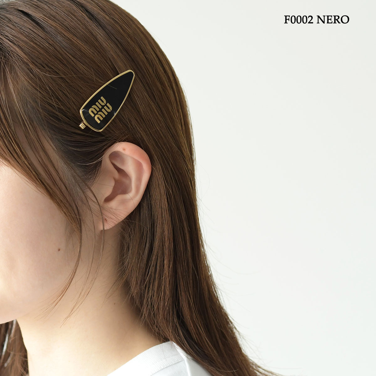 楽天市場】MIU MIU ミュウミュウ ヘアクリップ ヘアピン ヘア