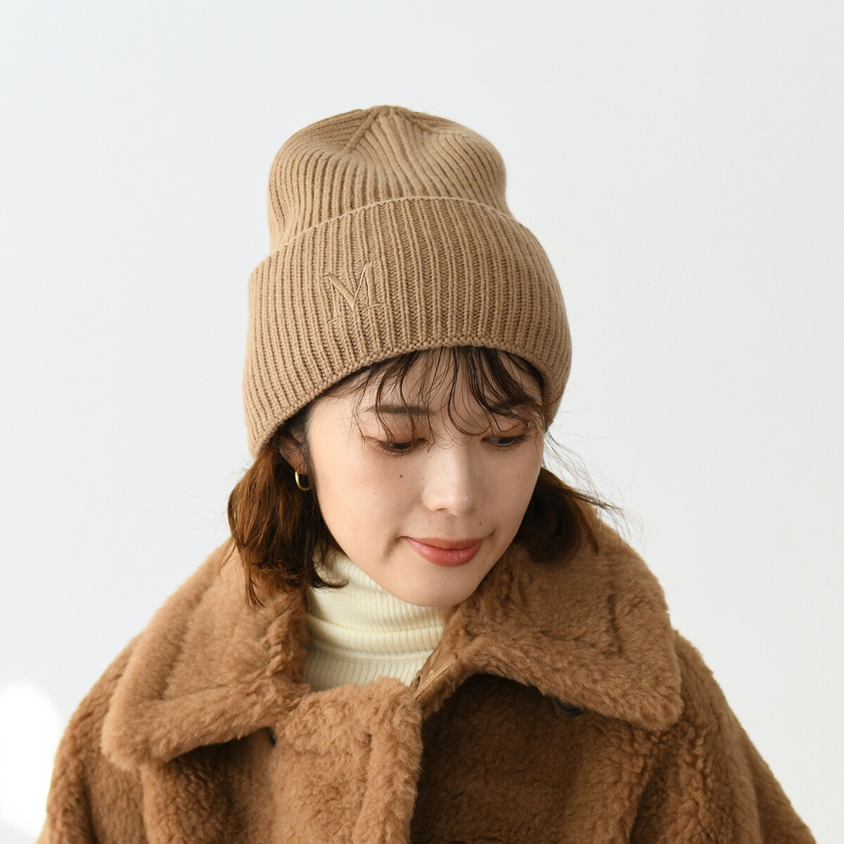 楽天市場】Max Mara マックスマーラ ニット ビーニー ニットキャップ